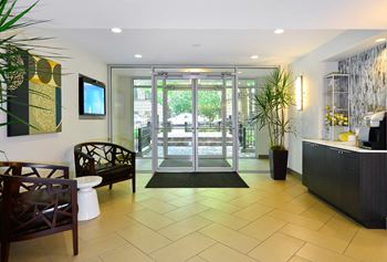 Contemporary redesigned lobby